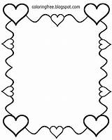 Hearts sketch template