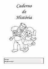 Caderno Infantis Cadernos Capinhas Pintar sketch template