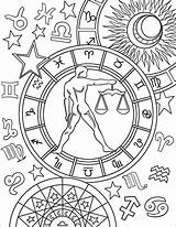 Zodiac Coloring Sign Libra Pages Signs Printable Witch Aries Colouring Star Adult Signo Supercoloring Mandala Stained Glass Print Comments Cute sketch template
