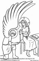 Annunciation Coloring Mary Pages Quotes sketch template