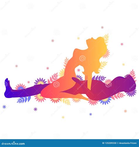 kama sutra sexual pose the reverse cowgirl stock vector illustration