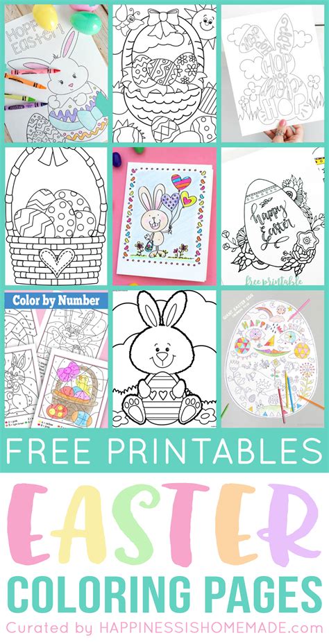 easter coloring pages happiness  homemade