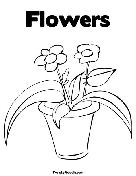 flower pot coloring page coloring home