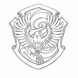 Potter Harry Hogwarts Coloring Ravenclaw Pages Crest Drawing House Slytherin Logo Houses Draw Book Sketch Printable Color Drawings Print Template sketch template