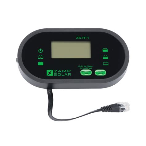 zamp solar digital lcd wired remote battery monitor display zs rti