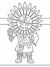 Kachina Doll Coloring Native Pages American Navajo Drawing Indian Printables Printable Blanket India Designs Flag Americans Headdress Kokopelli Template Archaeology sketch template