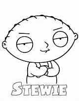 Stewie Guy Coloring Family Pages Griffin Drawings Printable Peter Drawing Gangster Print Color Colouring Colorings Clipart Stewi Happy Kids Face sketch template