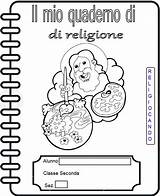 Copertine Religiocando Quaderno Religione Scolastico Cattolica sketch template