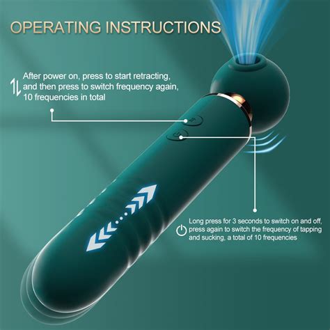 Buy 3 In 1 Clitoris Sucking Telescopic Dildo Vibrator Female Vaginal