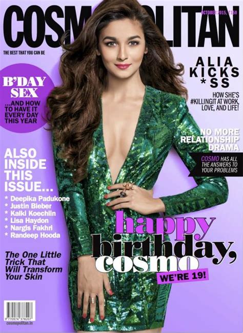 alia bhatt is glittering the october issue of cosmopolitan magazine