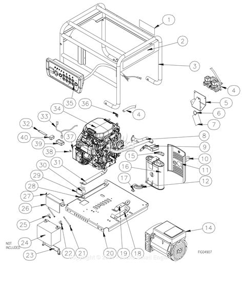 northstar  parts diagram  generator exploded view rev