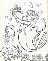 Disney Coloring Walt Pages Ariel Flounder Sebastian Fanpop Characters Princess sketch template