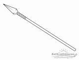 Spear Easylinedrawing sketch template