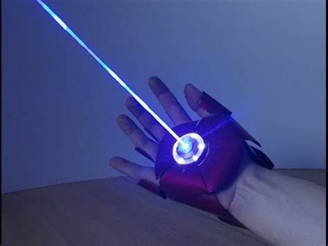 dual laser iron man glove  sounds  ejecting shell youtube