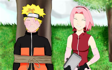 Sakura Haruno And Naruto Uzumaki In Naruto Wallpaper