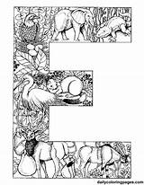 Letter Alphabet Animal Animals Letters Coloring Pages Print Printable Each Adult Color Beginning Adults Features sketch template