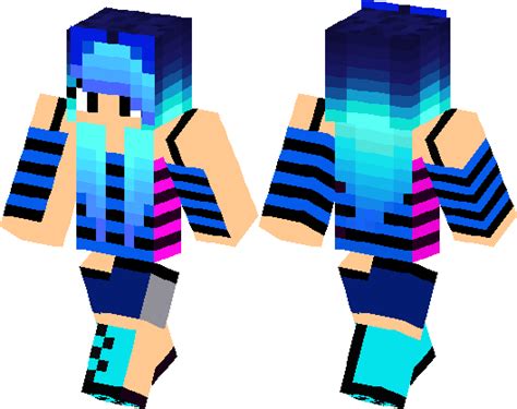 A Beautiful Blue Girl Skin Minecraft Skin Minecraft Hub