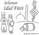 Mewarnai Fitri Idul Mewarna Sketsa Ramadhan Selamat Lebaran Aidilfitri Suasana Kartun Tk Buku Lomba Membaca Islami Ucapan Lol Kad Kumpulan sketch template