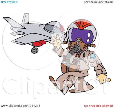 royalty  rf clip art illustration   cartoon fighter pilot