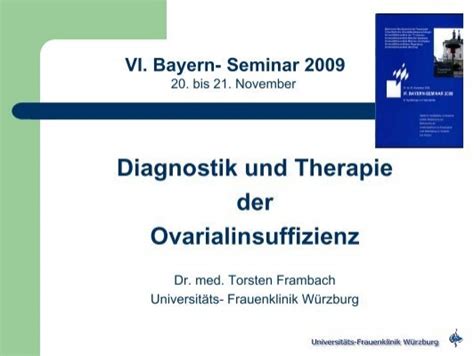 Diagnostik Und Therapie Der Ovarialinsuffizienz Vi Bayern