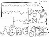 Nebraska Doodle Huskers Capitol sketch template