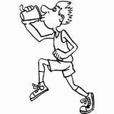 Runner Coloring Pages Drinking Getcolorings Getdrawings sketch template