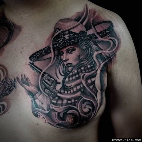 Charra Mexicana Tattoo By Luis Arias
