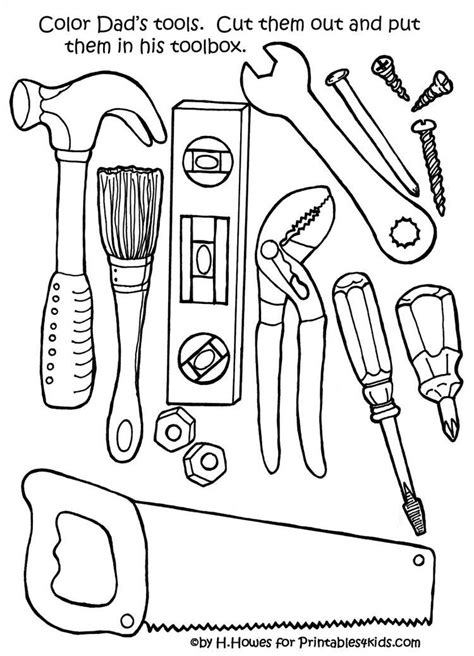 printable tools template fathers day printable fathers day crafts