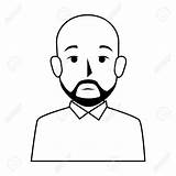 Bald Man Beard Clipart Silhouette Drawing Bearded Guy Body Getdrawings Coloring Pages Vector Realistic Head Baseball People Bats Crossed Half sketch template
