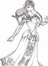 Zelda Coloring Princess Pages Getcolorings Printable sketch template