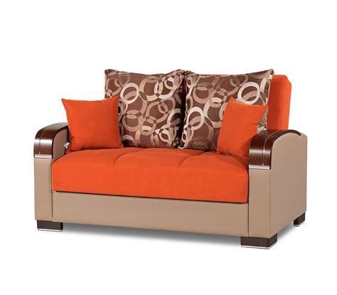 prada sofa full size sleeper  orange sofa beds