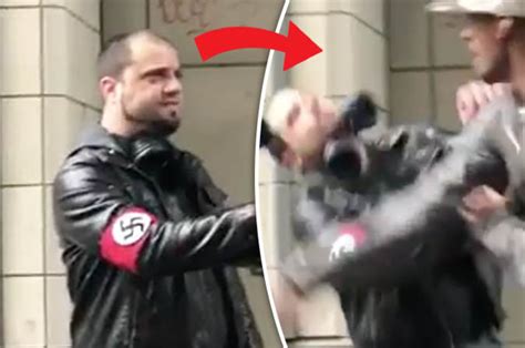 Watch Moment Nazi Scum Smashed Unconscious With Single Punch Daily Star