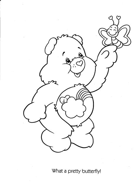 care bear outline drawing care bears drawing  getdrawings
