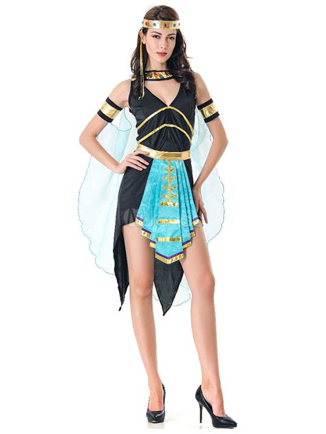 Ägyptische königin kostüm cleopatra damenkleid vierteiliges outfit