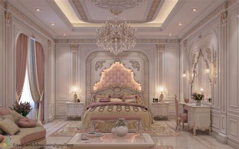 luxury bedroom  uae dubai  lubna yasin architecture  cgsociety fancy bedroom