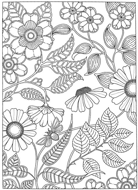 pin  flower coloring page