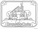 Draw Cute Coloring So Pages House Printable Drawing Print Color Colouring Book Drawings Gingerbread Getdrawings Info sketch template
