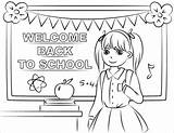 Coloring Welcome School Back Pages Printable Work Drawing Worksheets Sites Categories sketch template