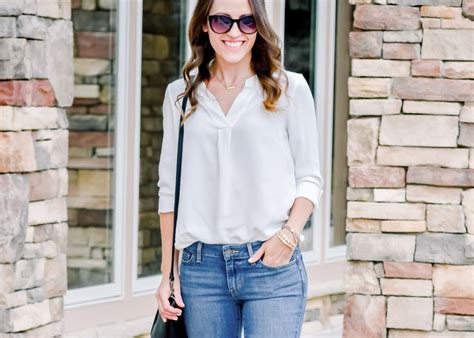 outfit   occasion white blouse  skinny jeans  lively mind