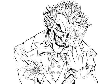 joker printable coloring pages