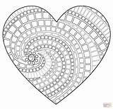 Coloring Pages Mosaic Heart Printable Patterns Colouring Print Mosaico Para Supercoloring Drawing sketch template