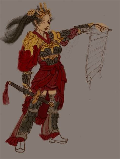Anime Chinese Warrior 1doodle A Day October 2010