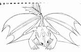 Coloring Toothless Dragon Pages Train sketch template