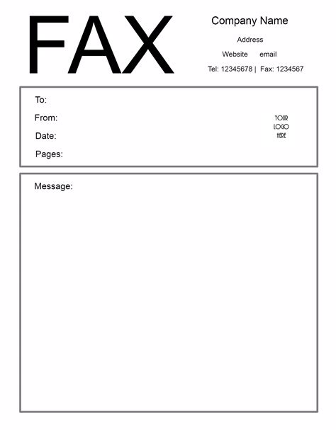 fax cover sheet template customize   print