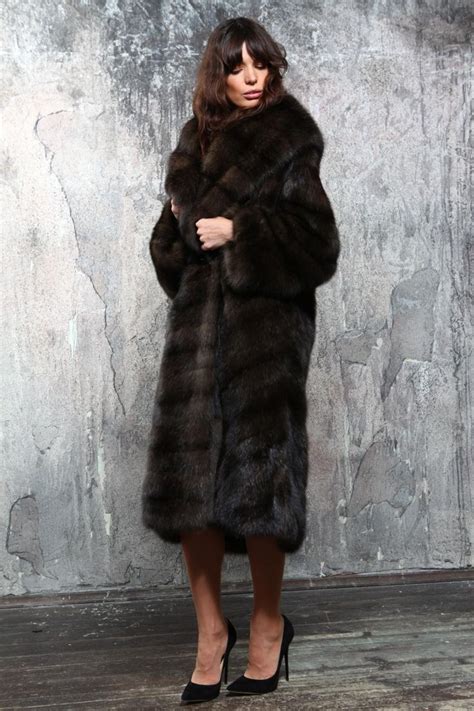 sable fur coat fur fashion hooded coat elegant woman gorgeous women