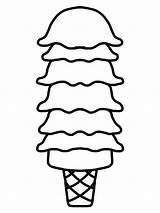 Cone Bolas Icecream Scoops Sorvete Cones Desenho Mewarnai Crème Glacée Enfants Naruto sketch template