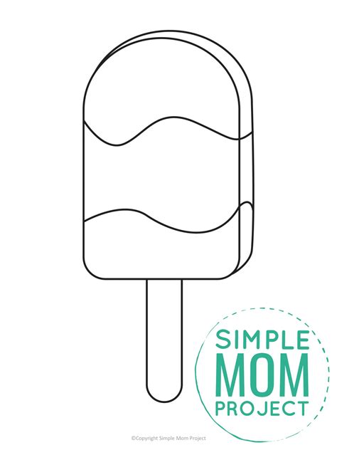 popsicle outline printable