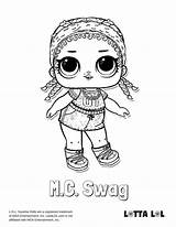 Lol Coloring Pages Glitter Swag Mc Surprise Doll Series Lotta Dolls Color Paint Her Colouring Sheets Printable Unicorn Books Kids sketch template
