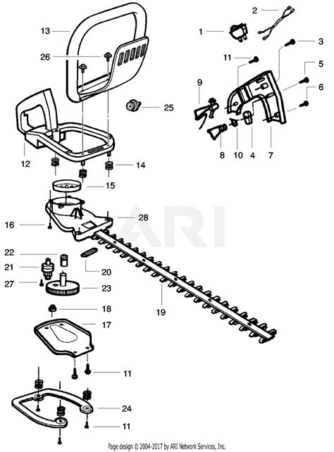 poulan ght gas hedge trimmer type   ght gas hedge trimmer type  parts diagram