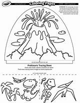 Coloring Prehistoric Explosion Dome Designer Light Pages Crayola sketch template